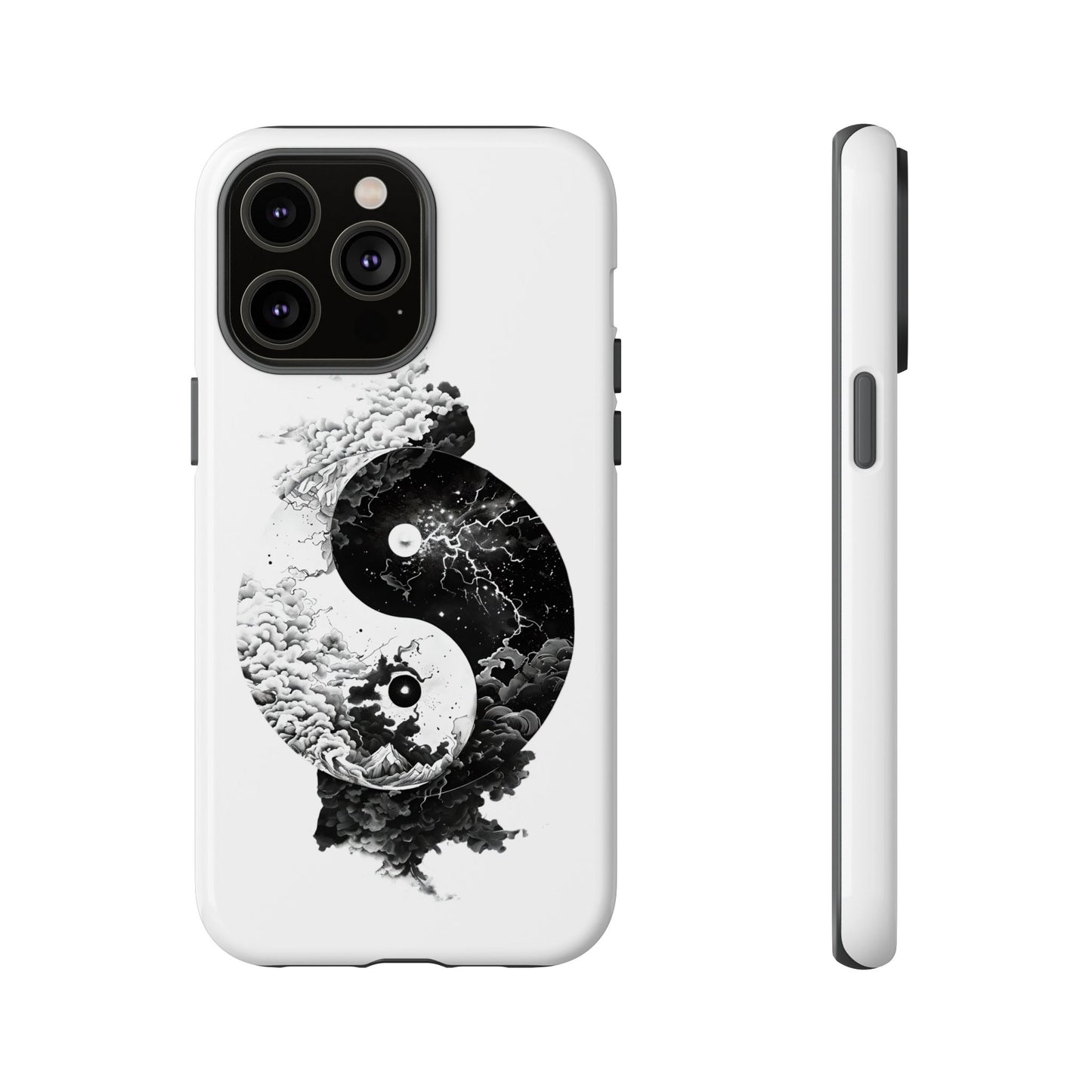 Power & Peace – Yin Yang White iPhone Case
