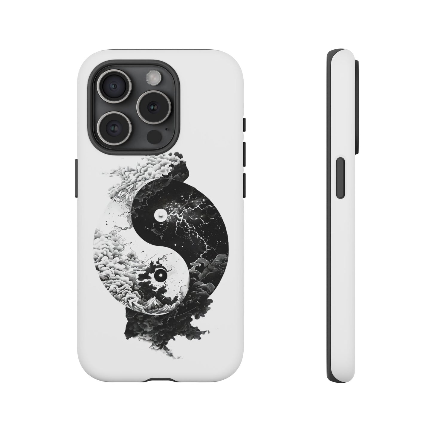 Power & Peace – Yin Yang White iPhone Case
