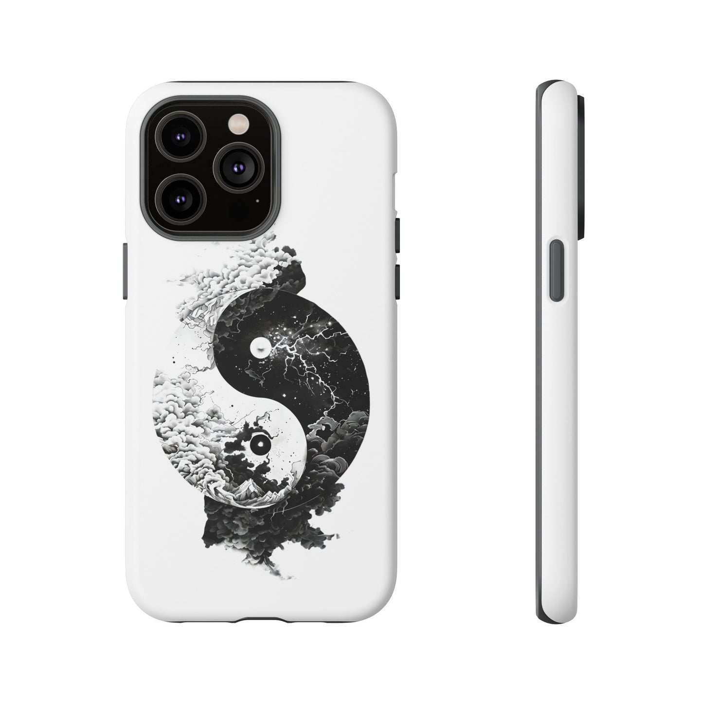 Power & Peace – Yin Yang White iPhone Case
