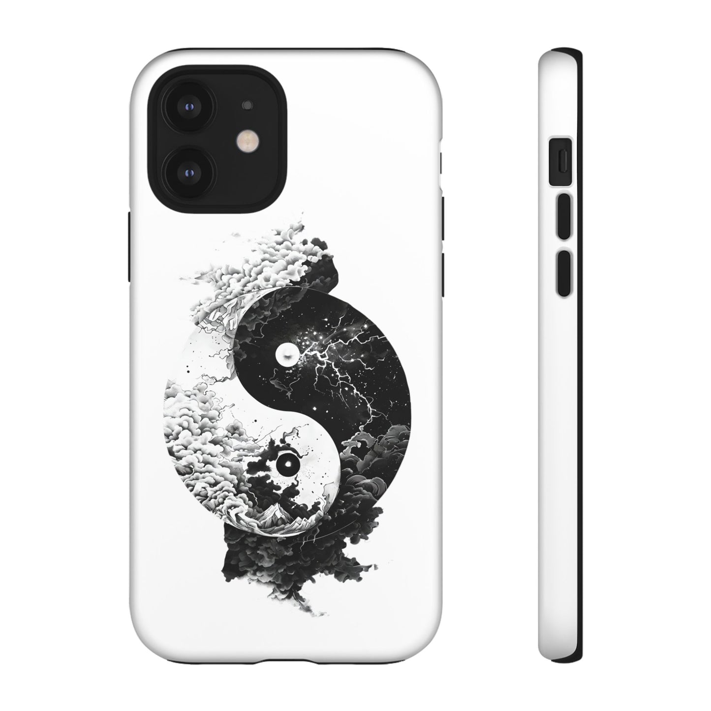 Power & Peace – Yin Yang White iPhone Case