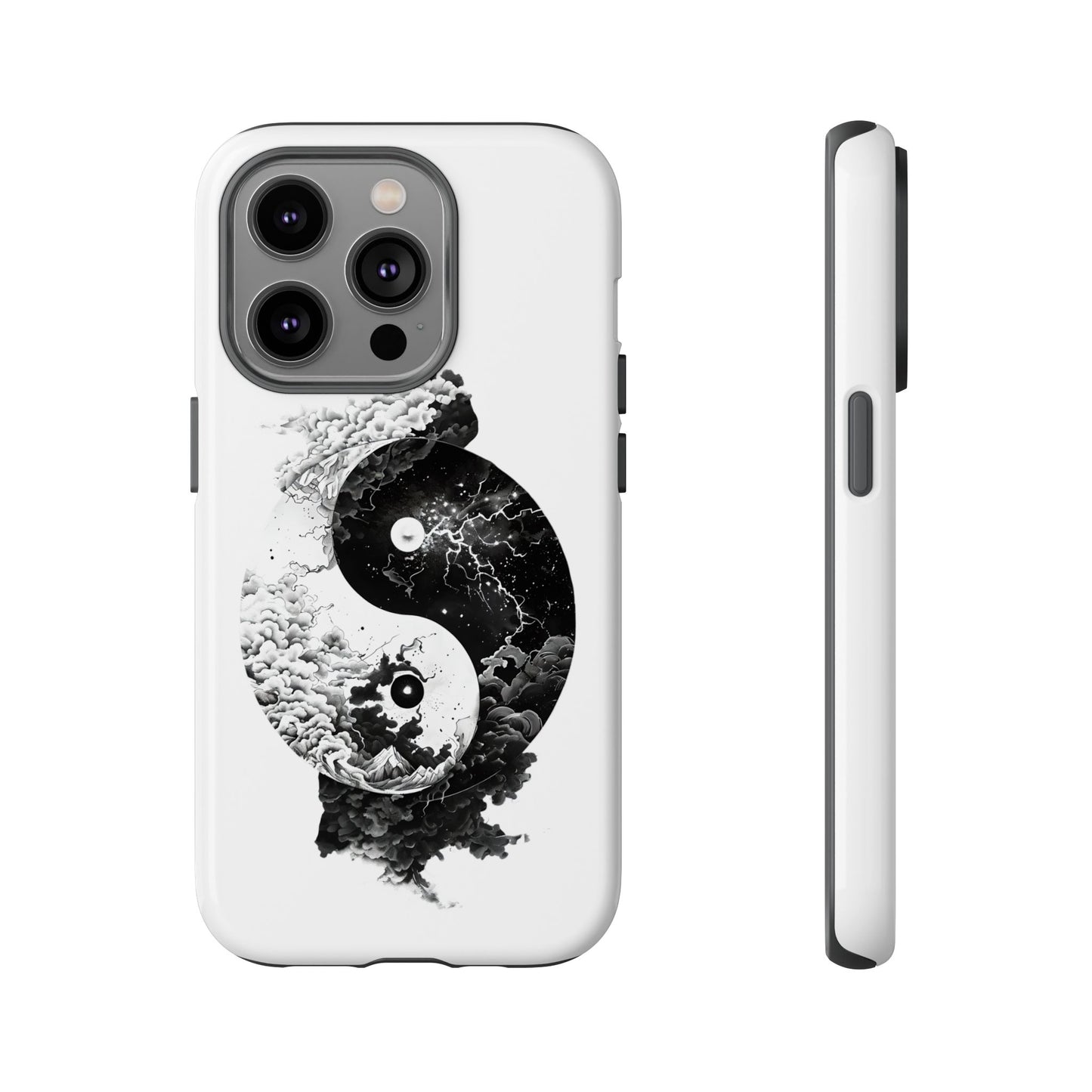 Power & Peace – Yin Yang White iPhone Case