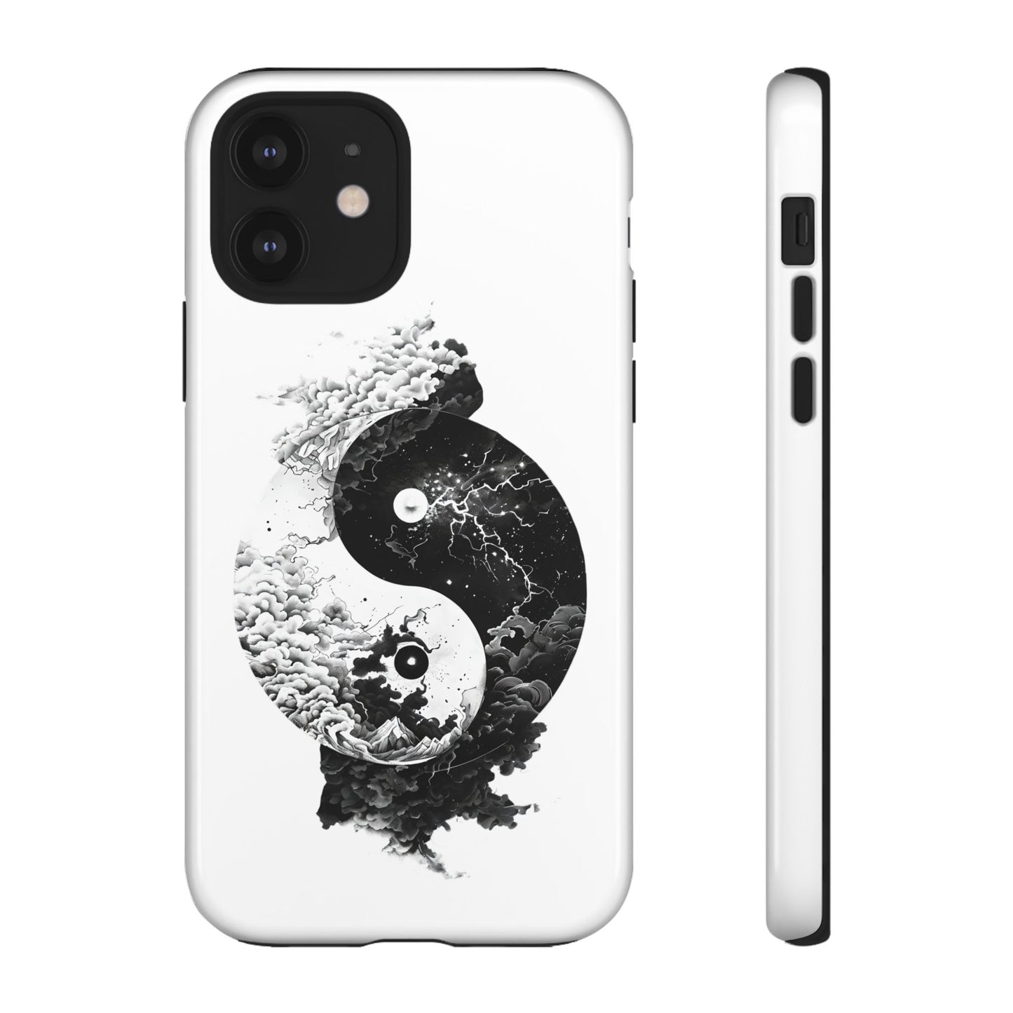 Power & Peace – Yin Yang White iPhone Case