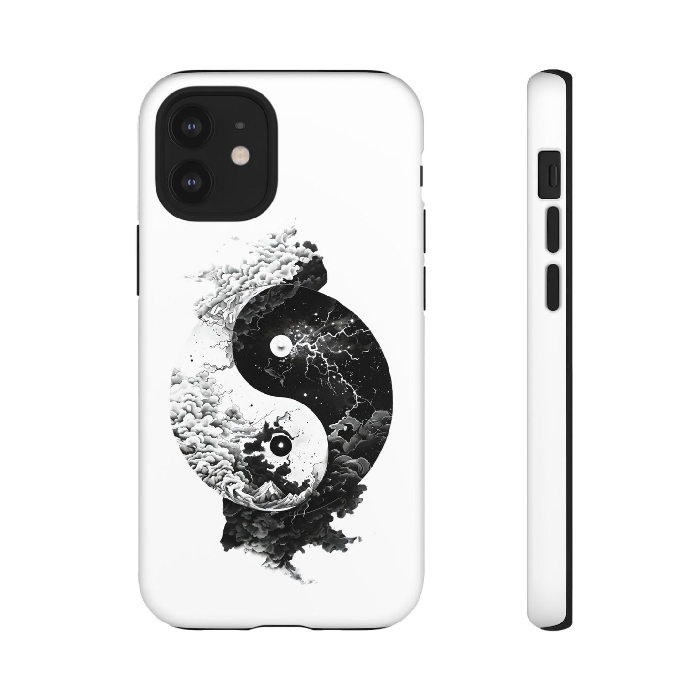Power & Peace – Yin Yang White iPhone Case
