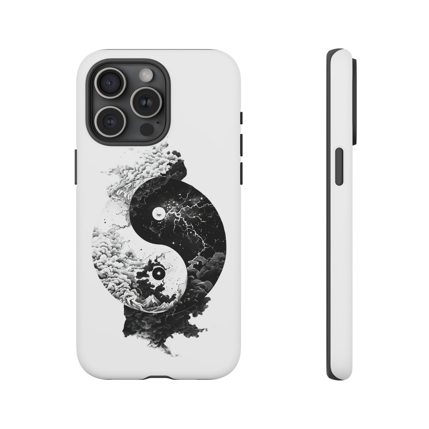 Power & Peace – Yin Yang White iPhone Case