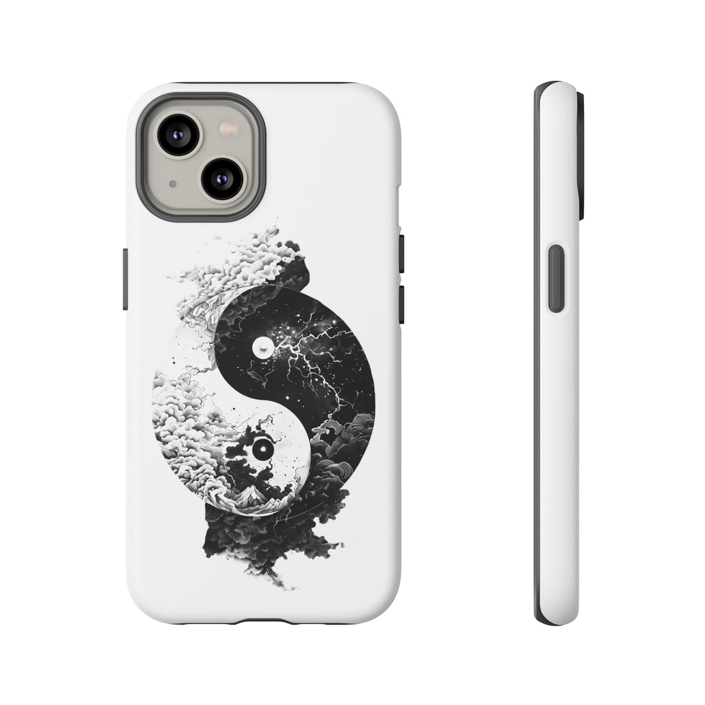 Power & Peace – Yin Yang White iPhone Case