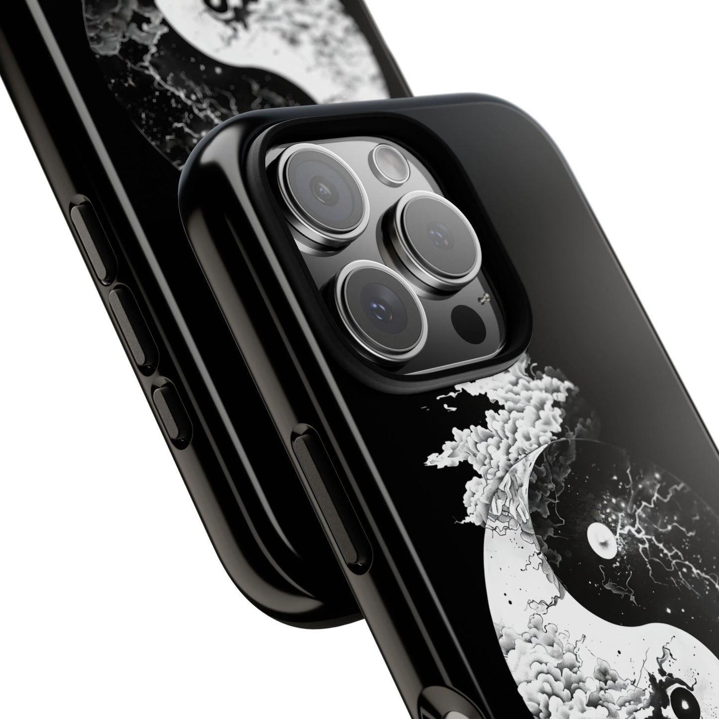 Power & Peace β Yin Yang Black iPhone Case