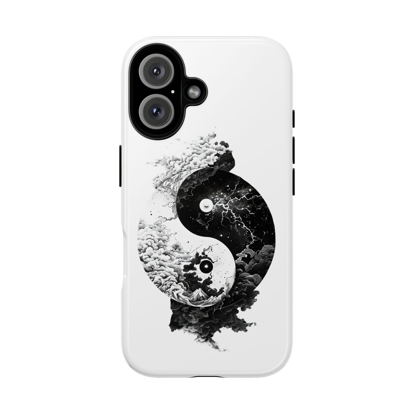 Power & Peace – Yin Yang White iPhone Case