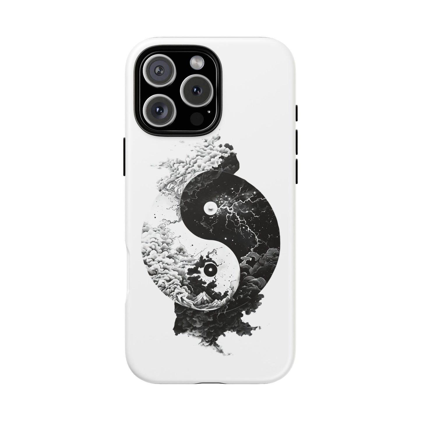 Power & Peace – Yin Yang White iPhone Case