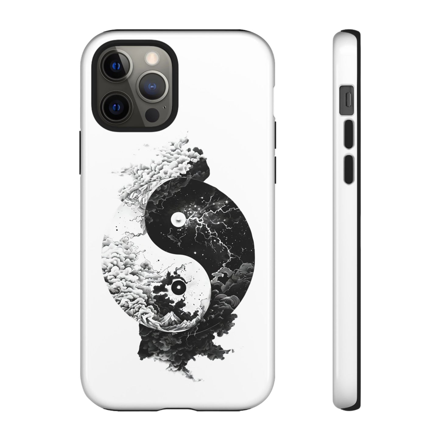 Power & Peace – Yin Yang White iPhone Case