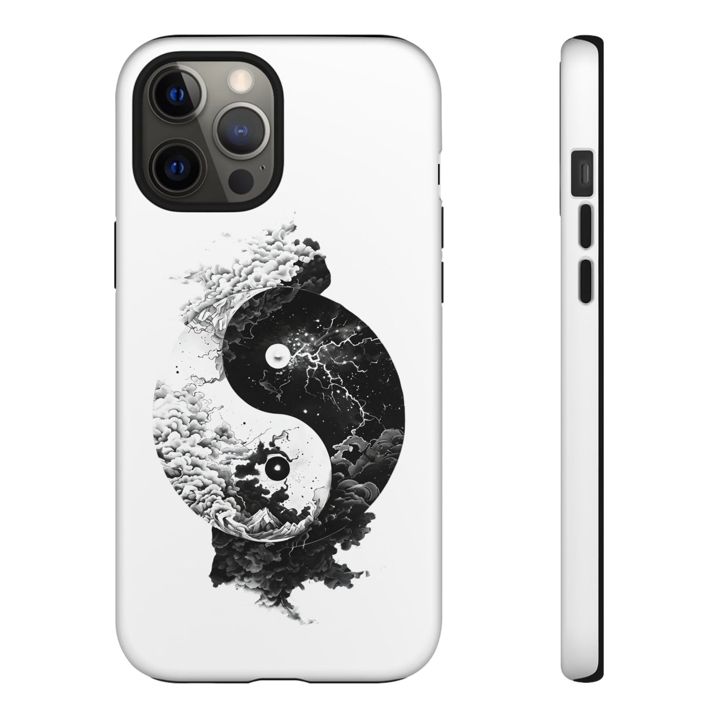 Power & Peace – Yin Yang White iPhone Case
