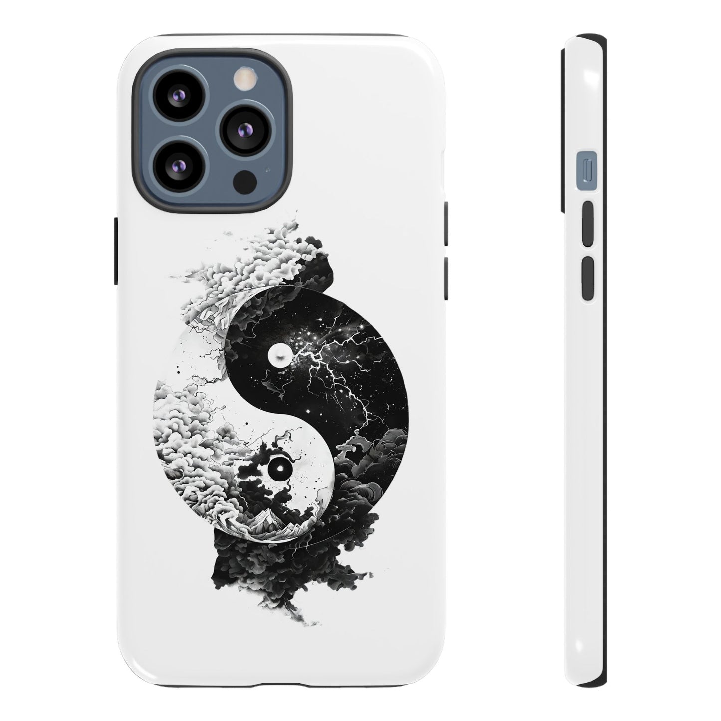 Power & Peace – Yin Yang White iPhone Case