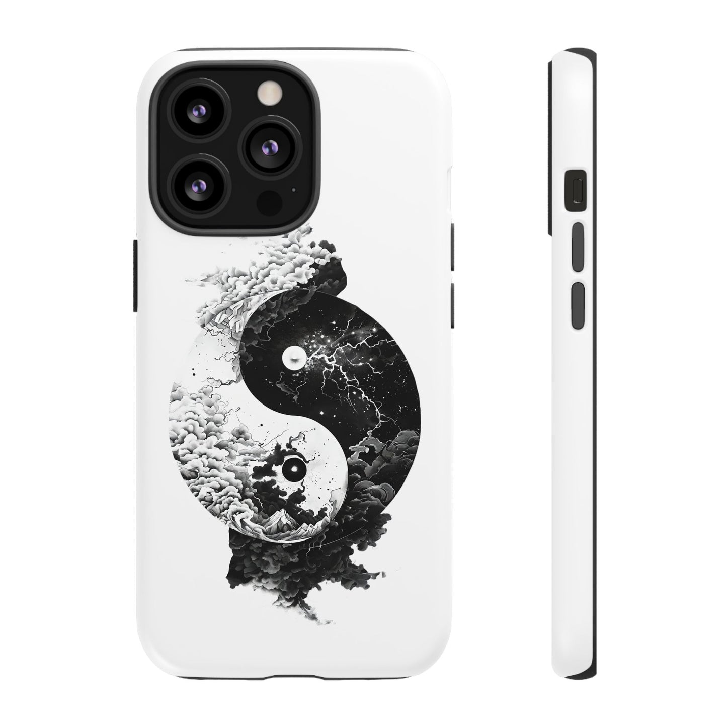 Power & Peace – Yin Yang White iPhone Case