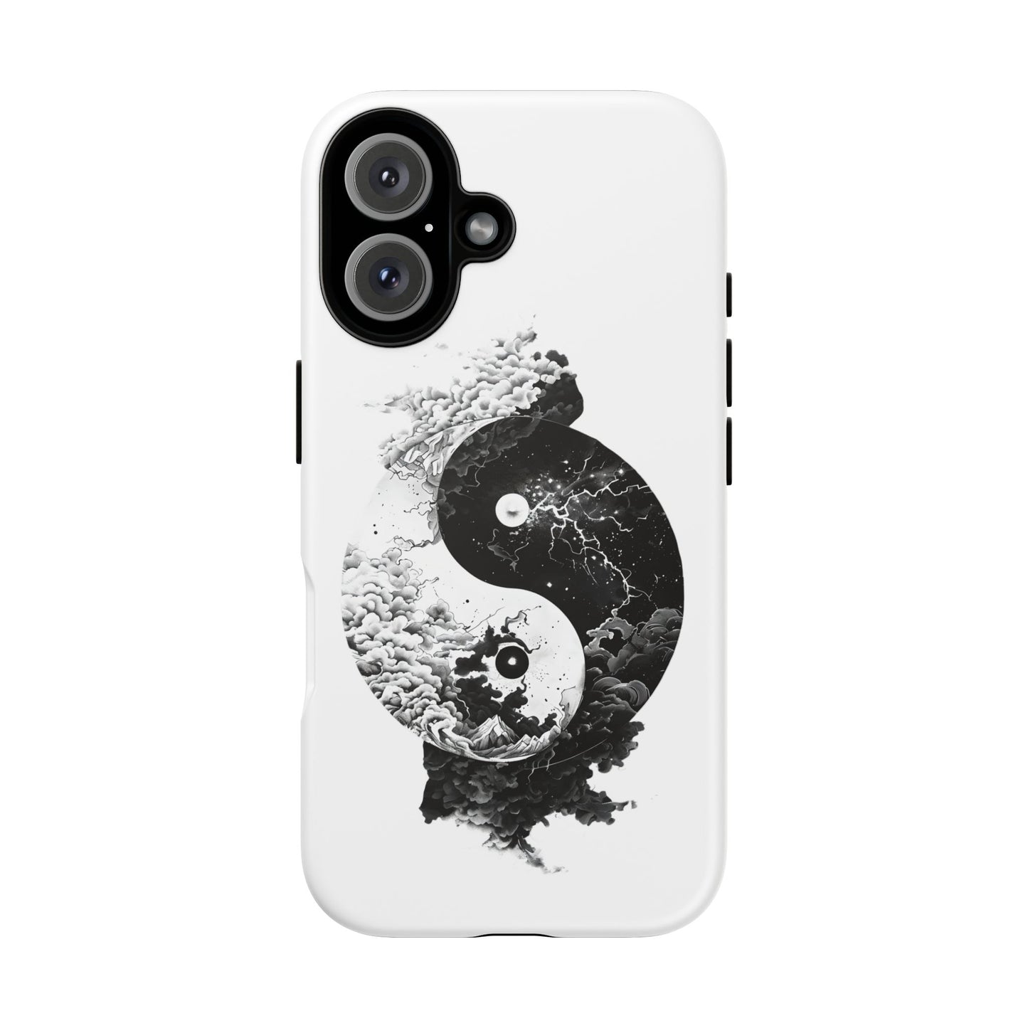 Power & Peace – Yin Yang White iPhone Case