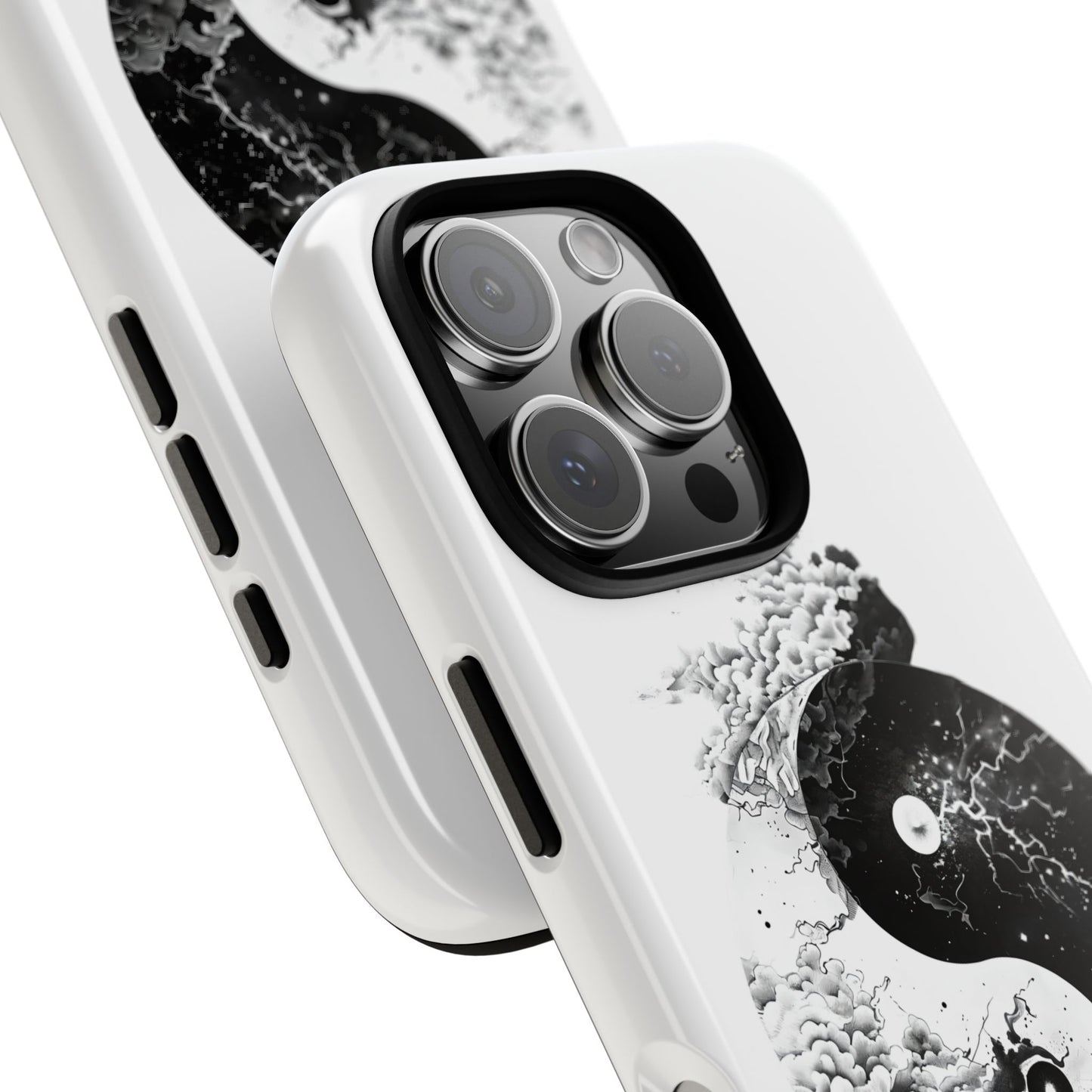 Power & Peace – Yin Yang White iPhone Case
