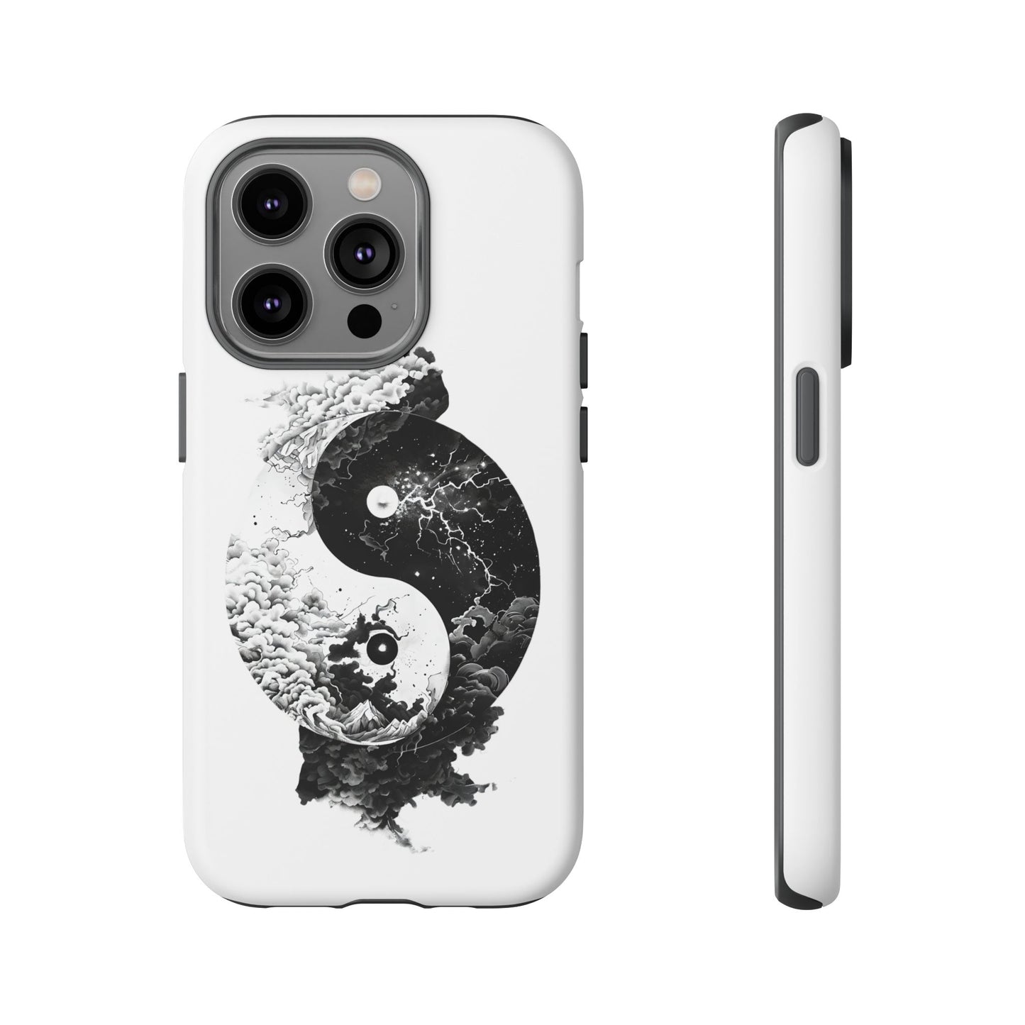 Power & Peace – Yin Yang White iPhone Case