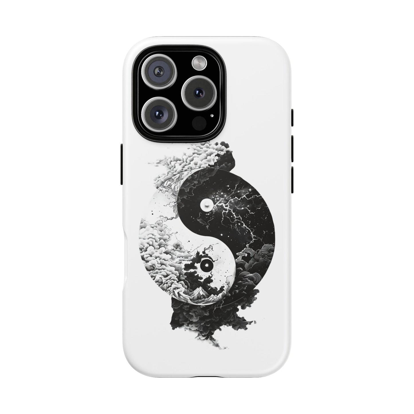 Power & Peace – Yin Yang White iPhone Case