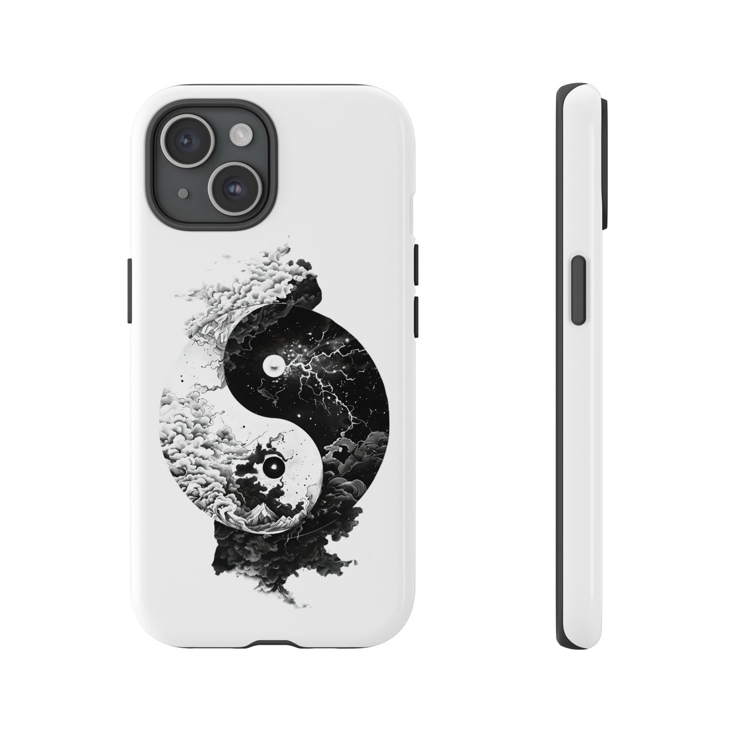 Power & Peace – Yin Yang White iPhone Case