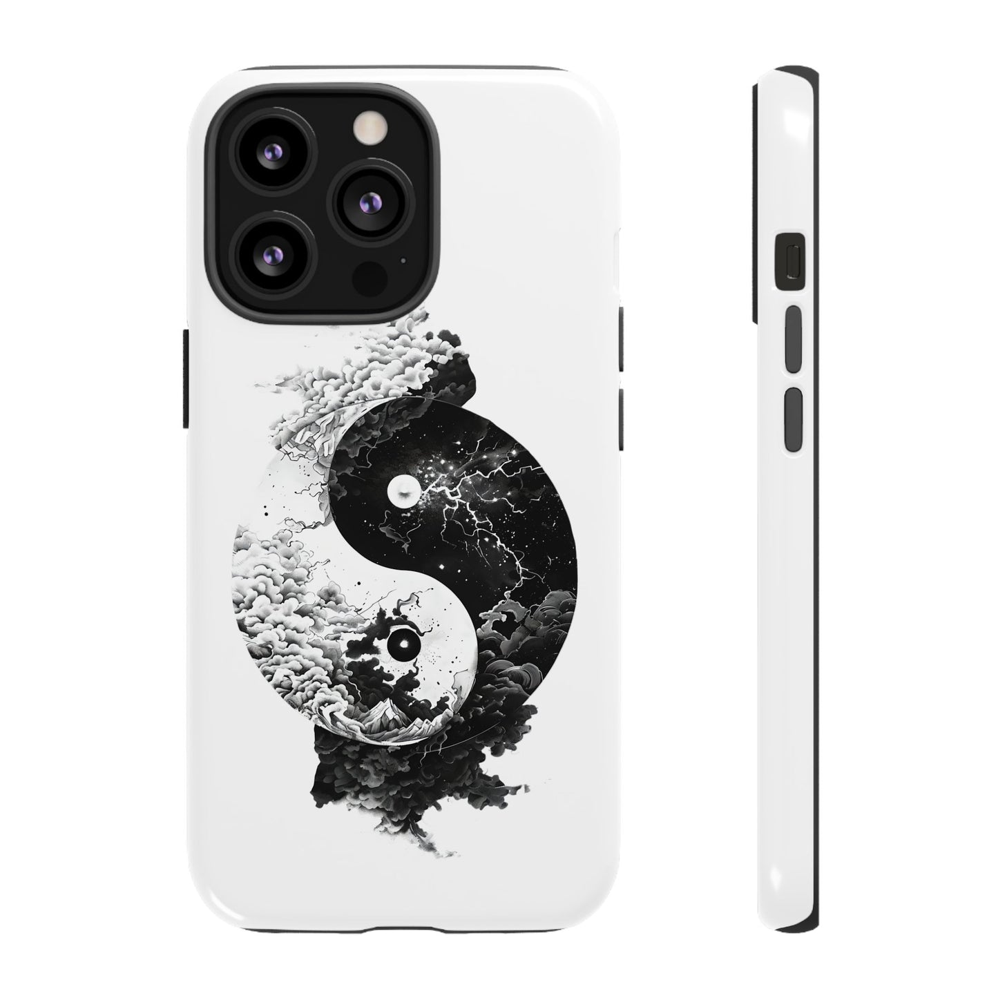 Power & Peace – Yin Yang White iPhone Case