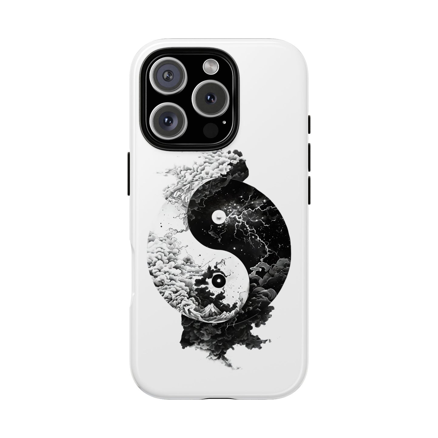 Power & Peace – Yin Yang White iPhone Case