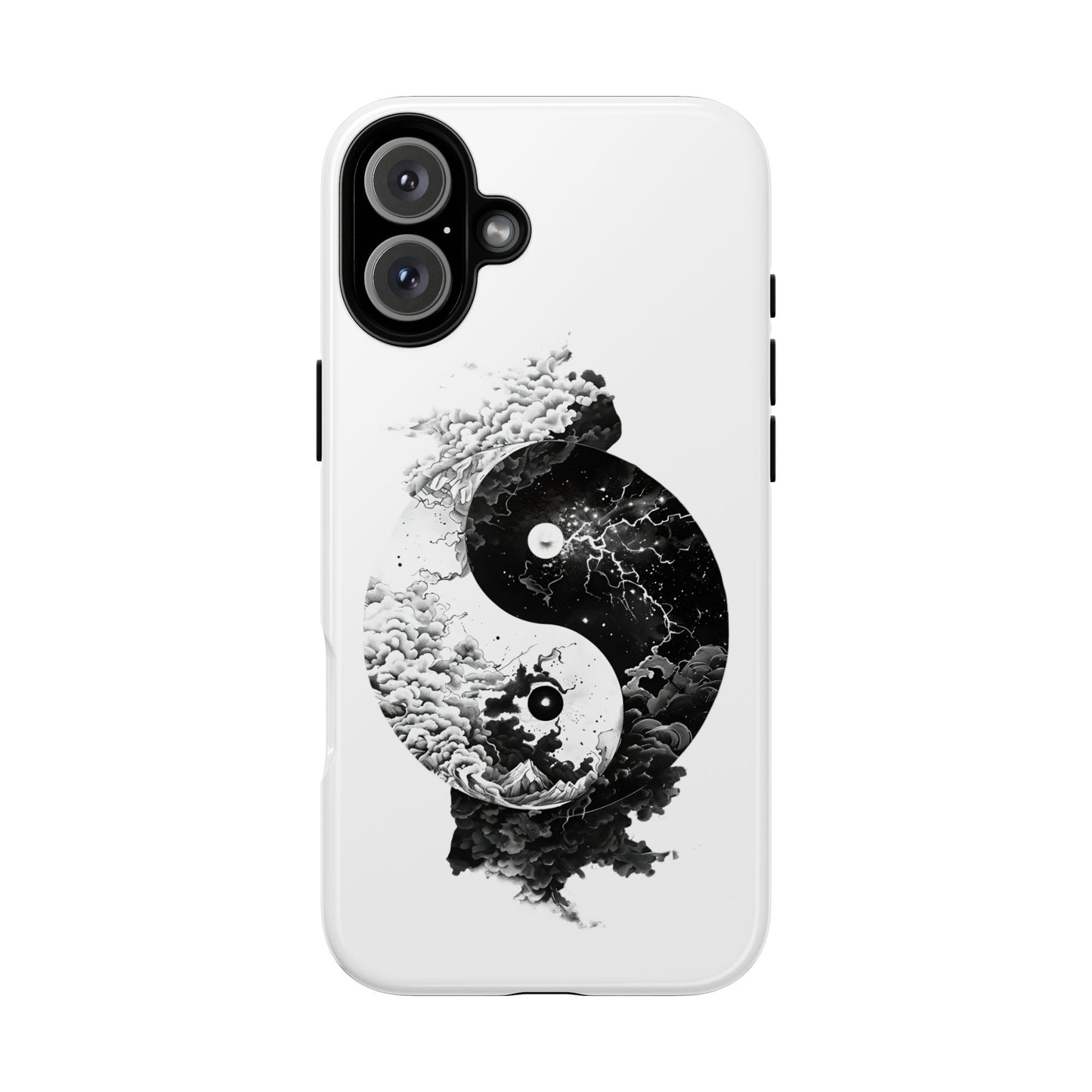 Power & Peace – Yin Yang White iPhone Case