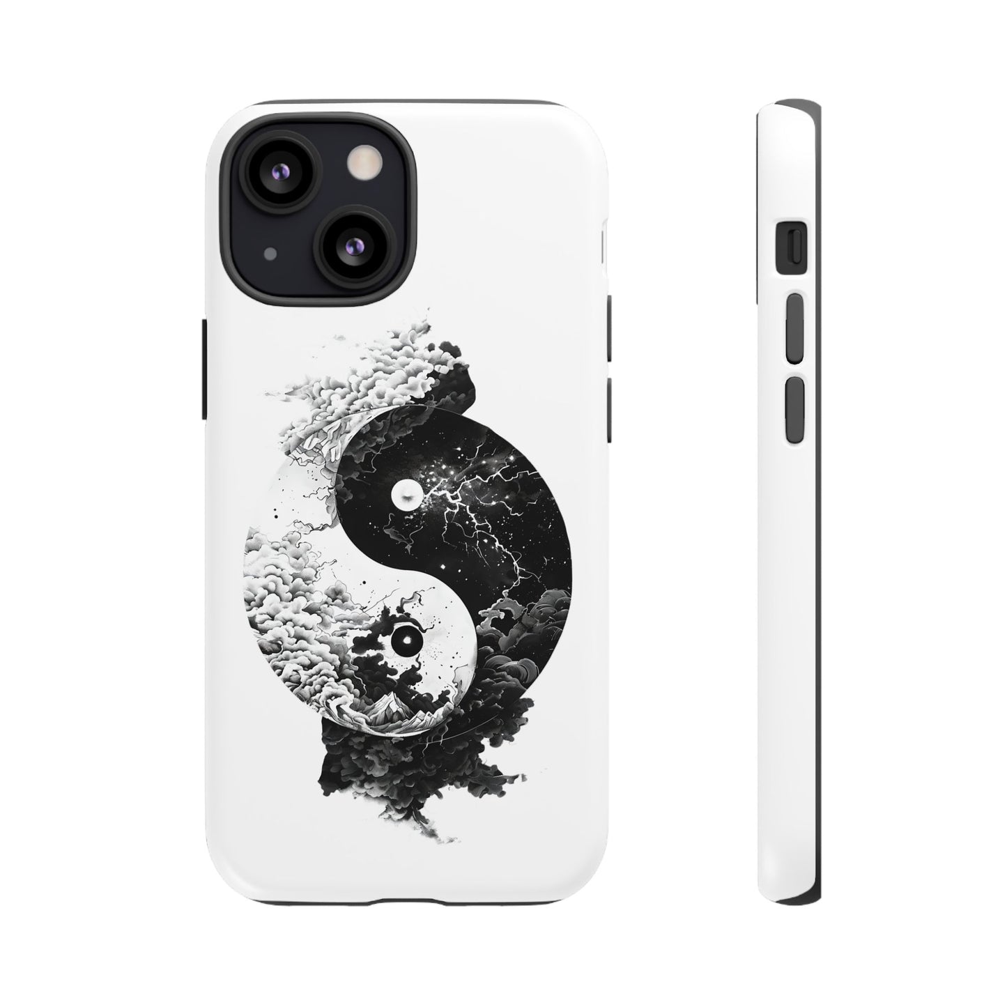 Power & Peace – Yin Yang White iPhone Case