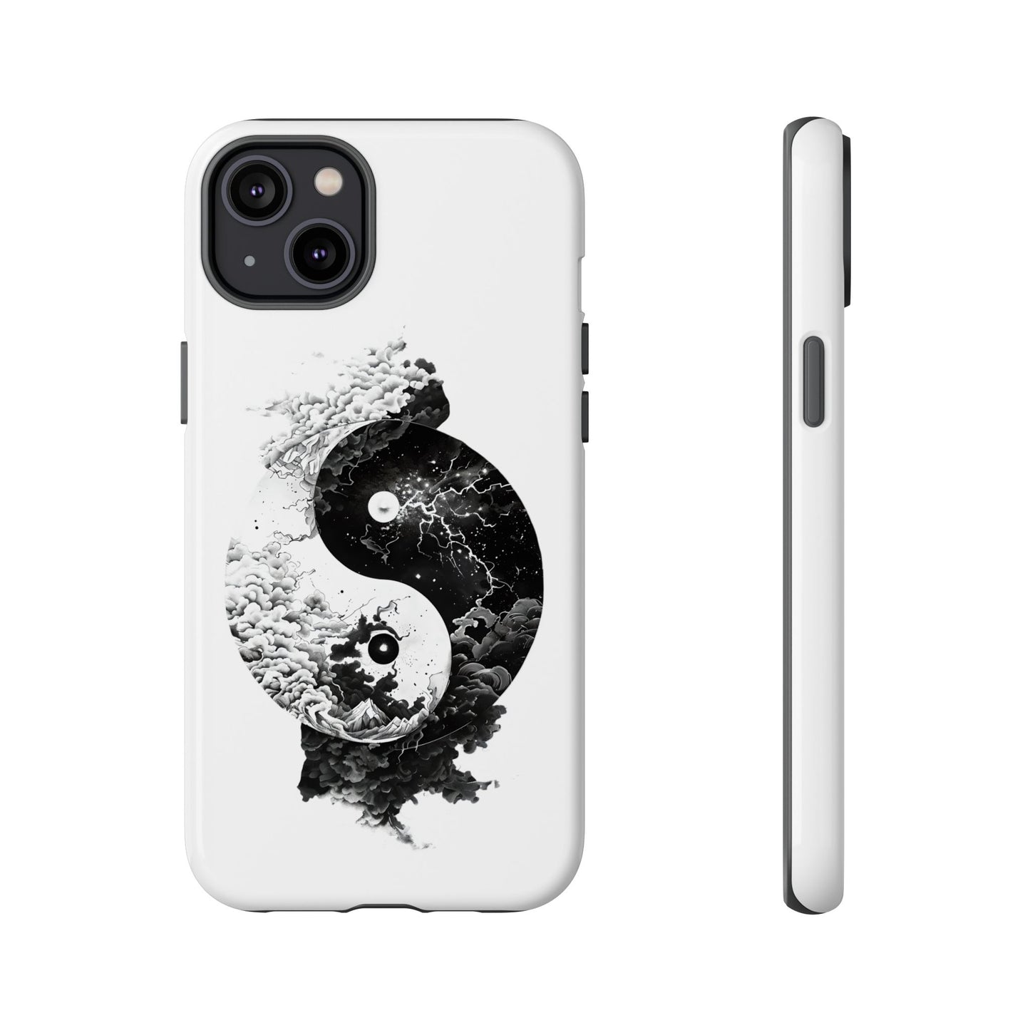 Power & Peace – Yin Yang White iPhone Case