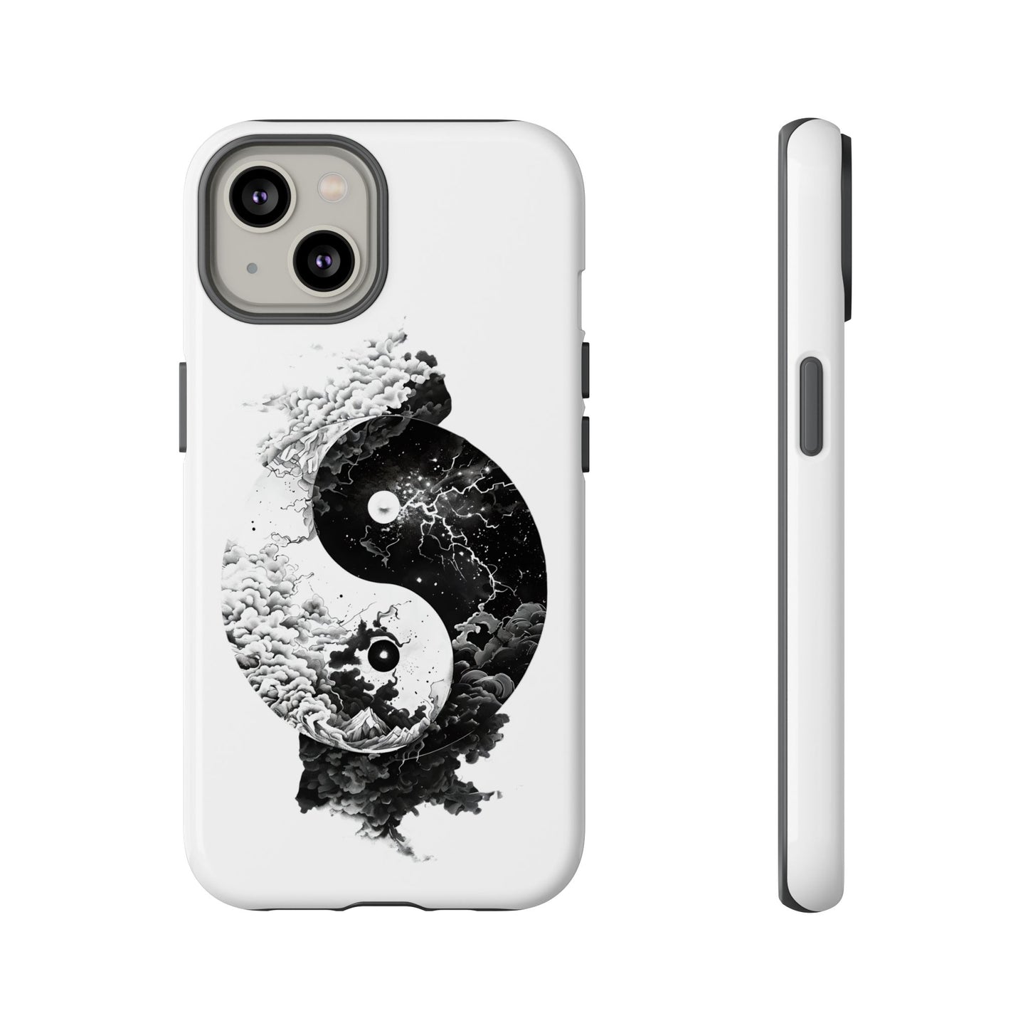 Power & Peace – Yin Yang White iPhone Case