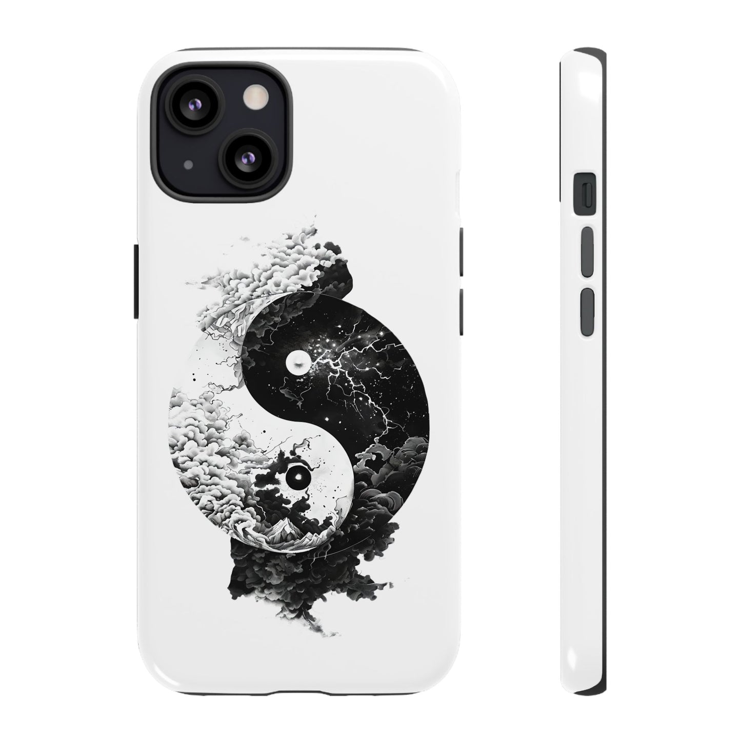 Power & Peace – Yin Yang White iPhone Case