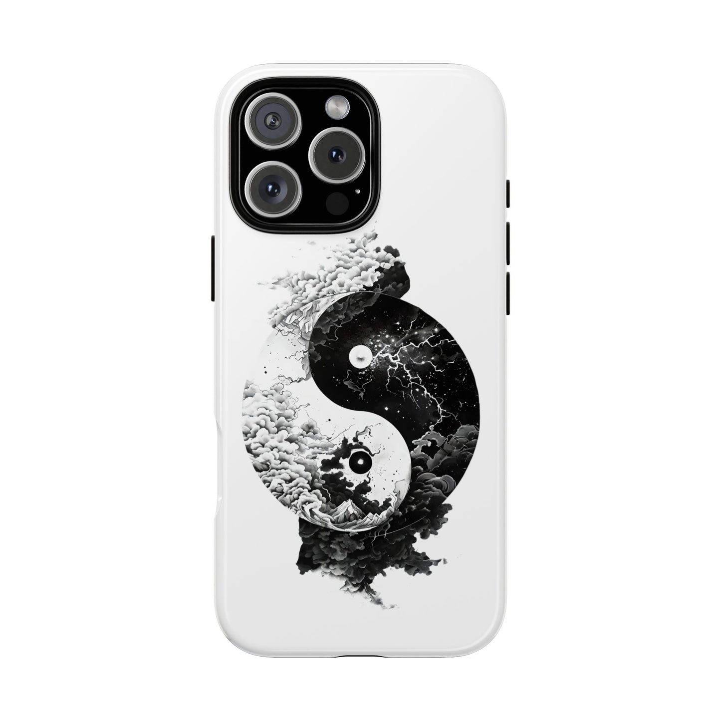 Power & Peace – Yin Yang White iPhone Case
