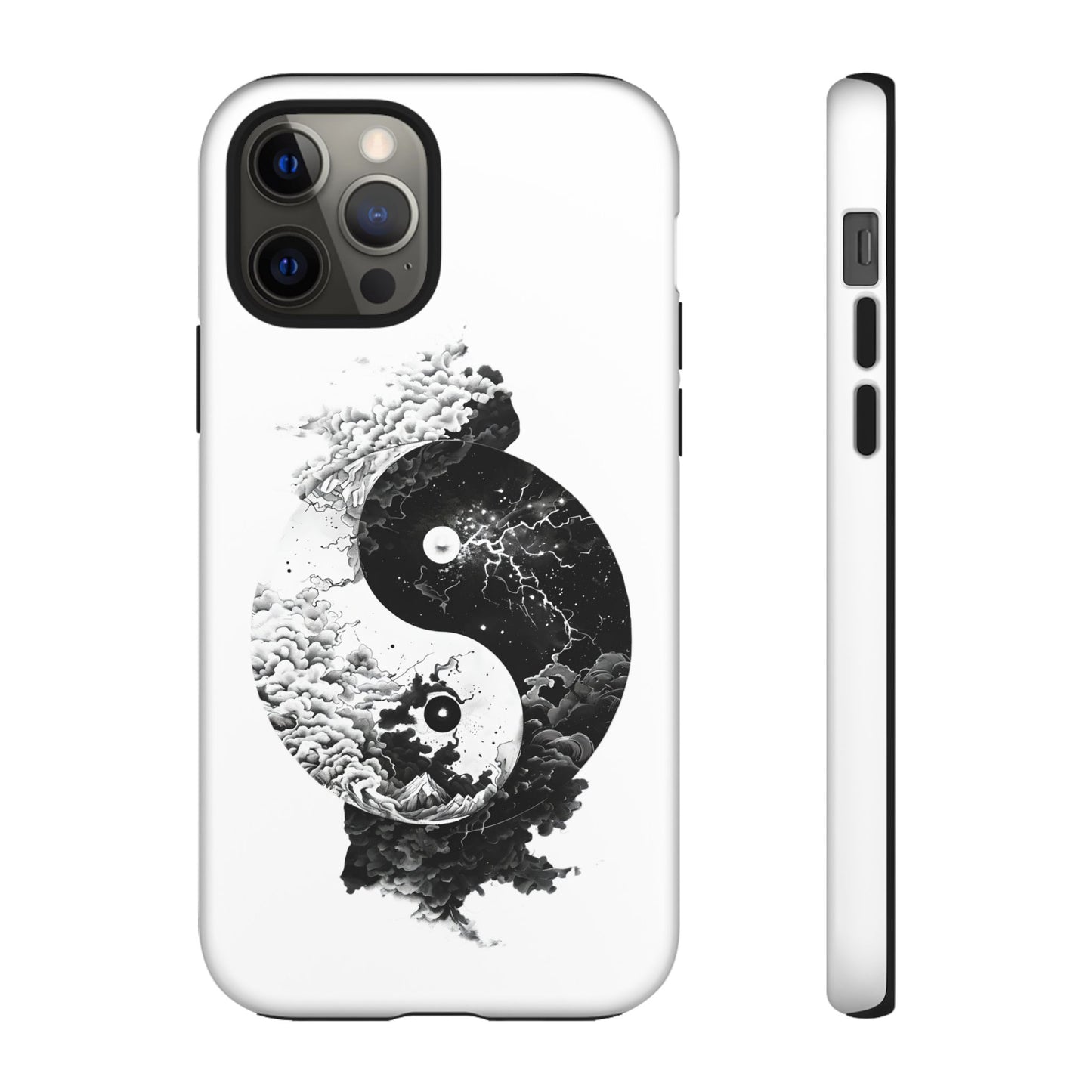 Power & Peace – Yin Yang White iPhone Case