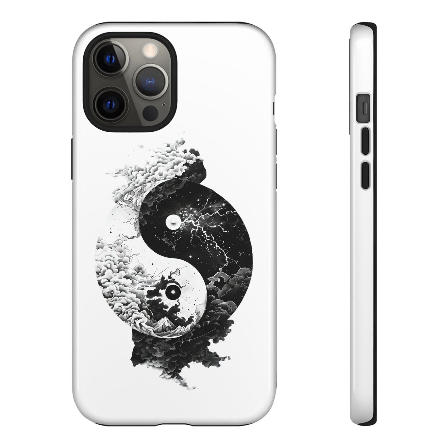 Power & Peace – Yin Yang White iPhone Case