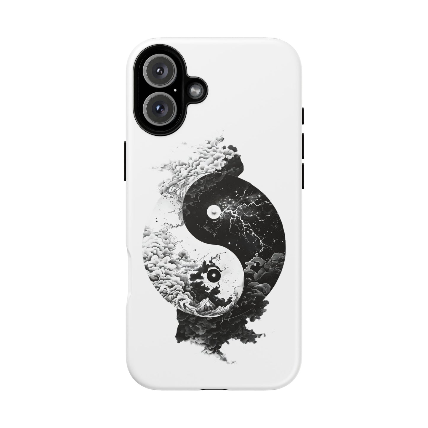 Power & Peace – Yin Yang White iPhone Case