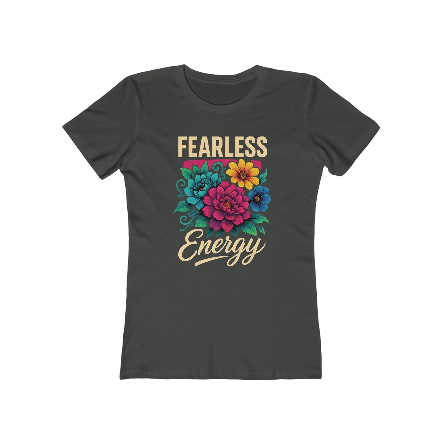 Fearless Energy Tee – Floral Graphic T-shirt for Women