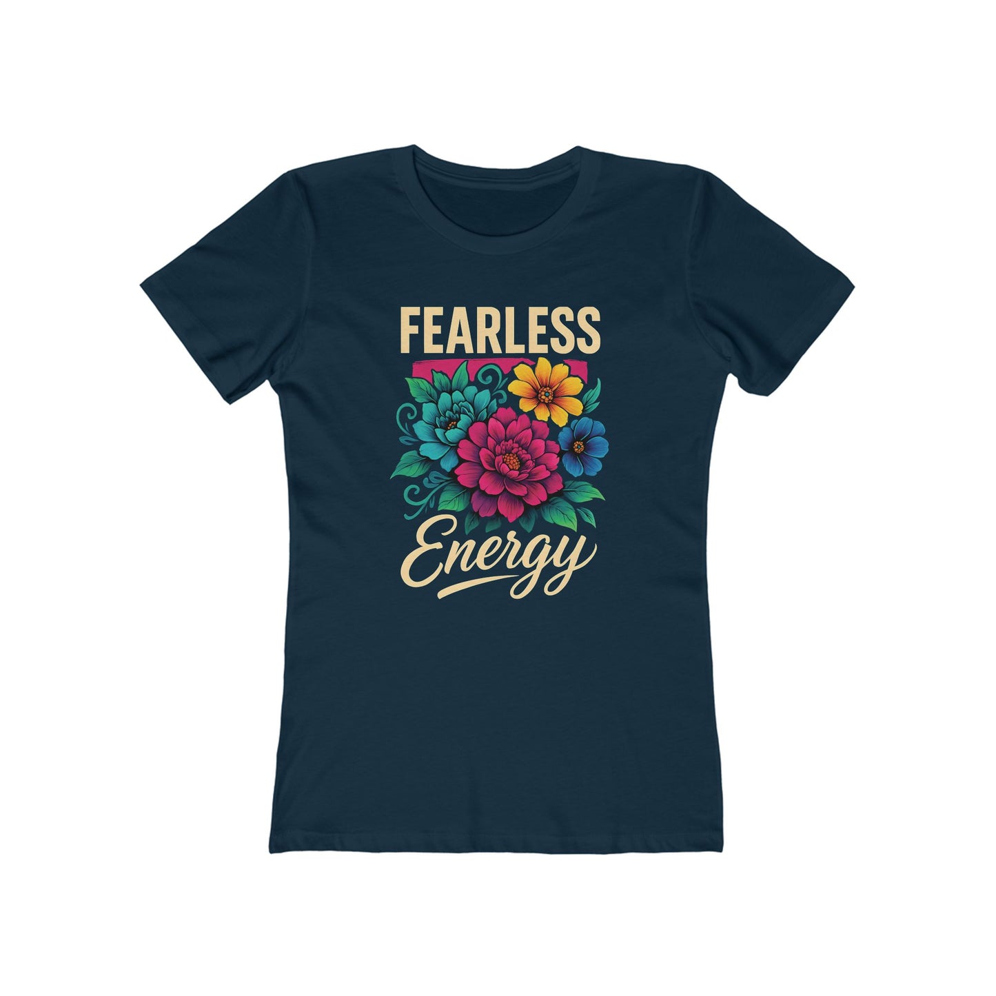 Fearless Energy Tee – Floral Graphic T-shirt for Women