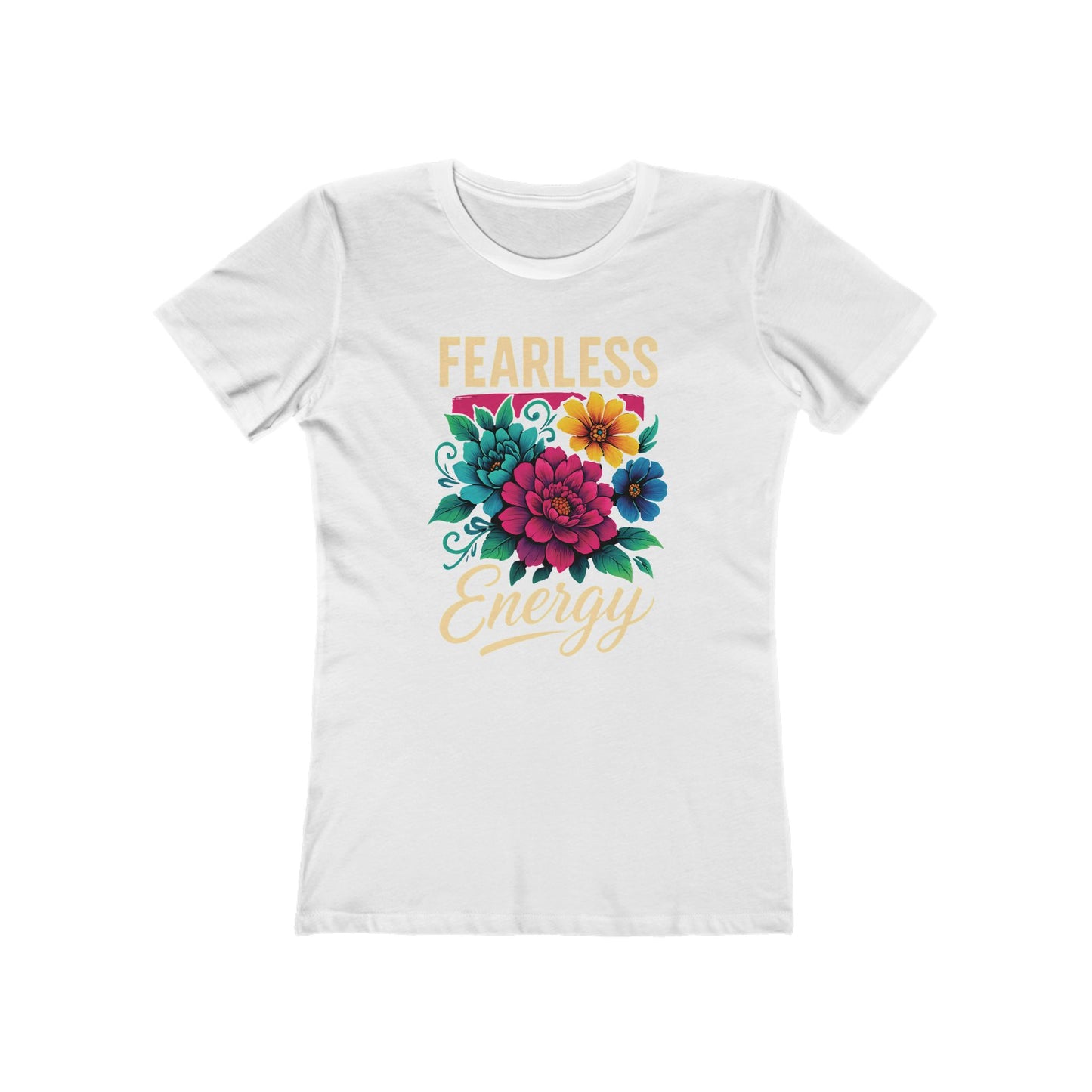 Fearless Energy Tee – Floral Graphic T-shirt for Women