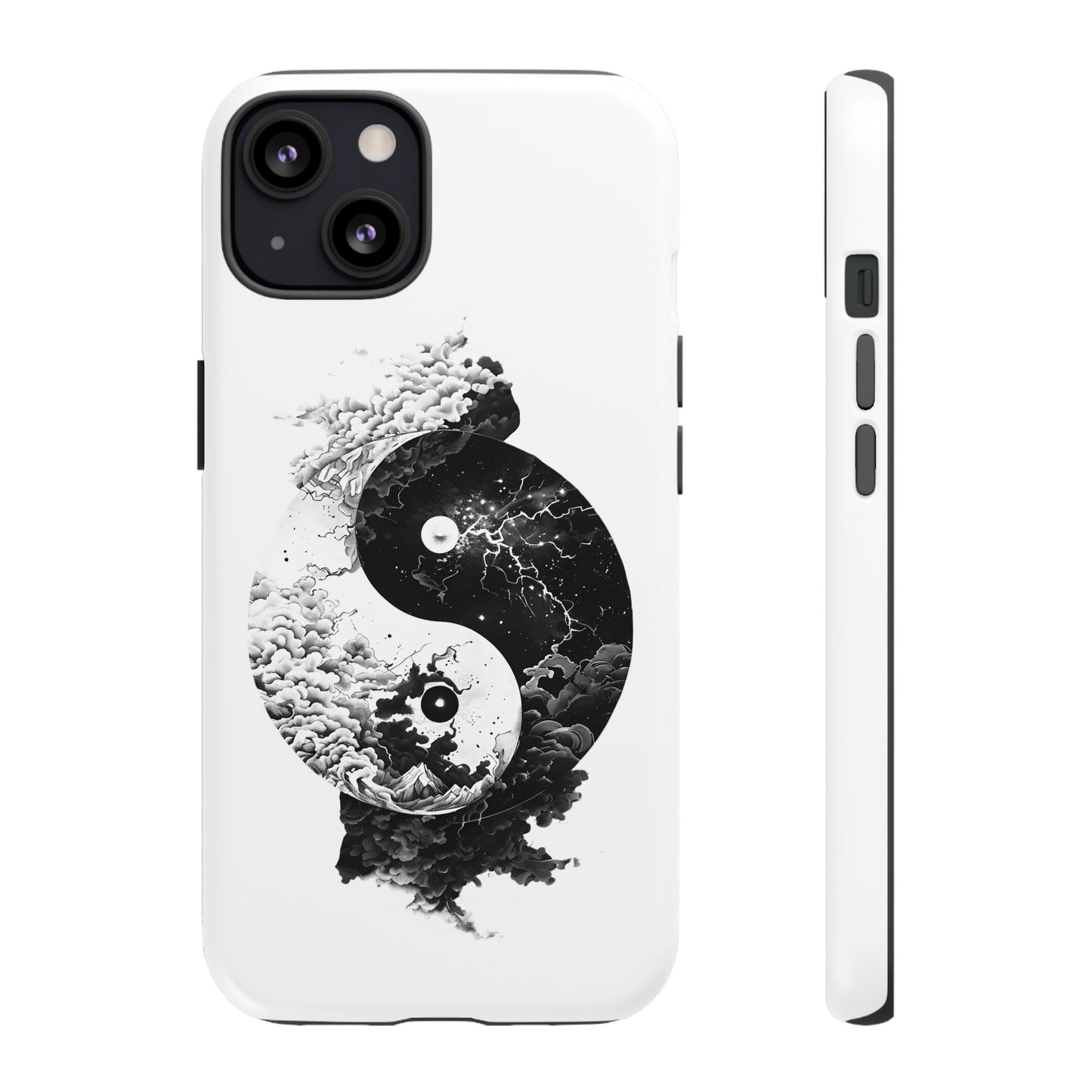 Power & Peace – Yin Yang White iPhone Case