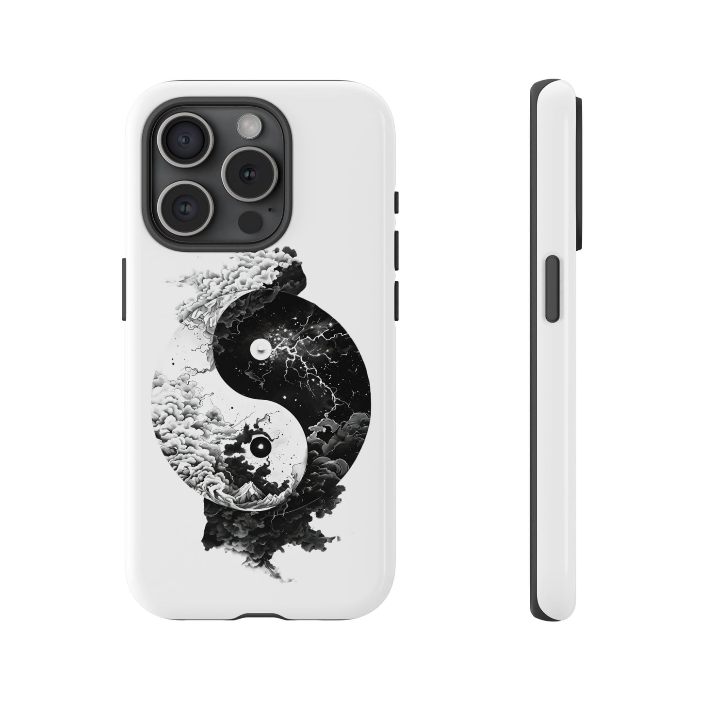Power & Peace – Yin Yang White iPhone Case