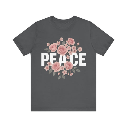Peace Blooms Tee – Floral Graphic T-Shirt for Women