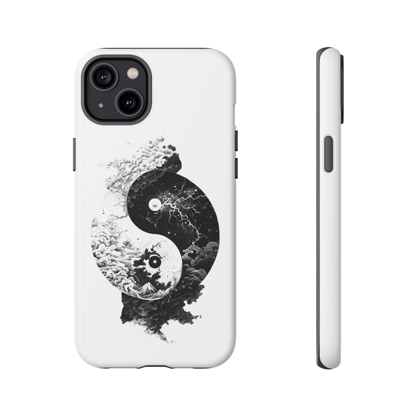 Power & Peace – Yin Yang White iPhone Case