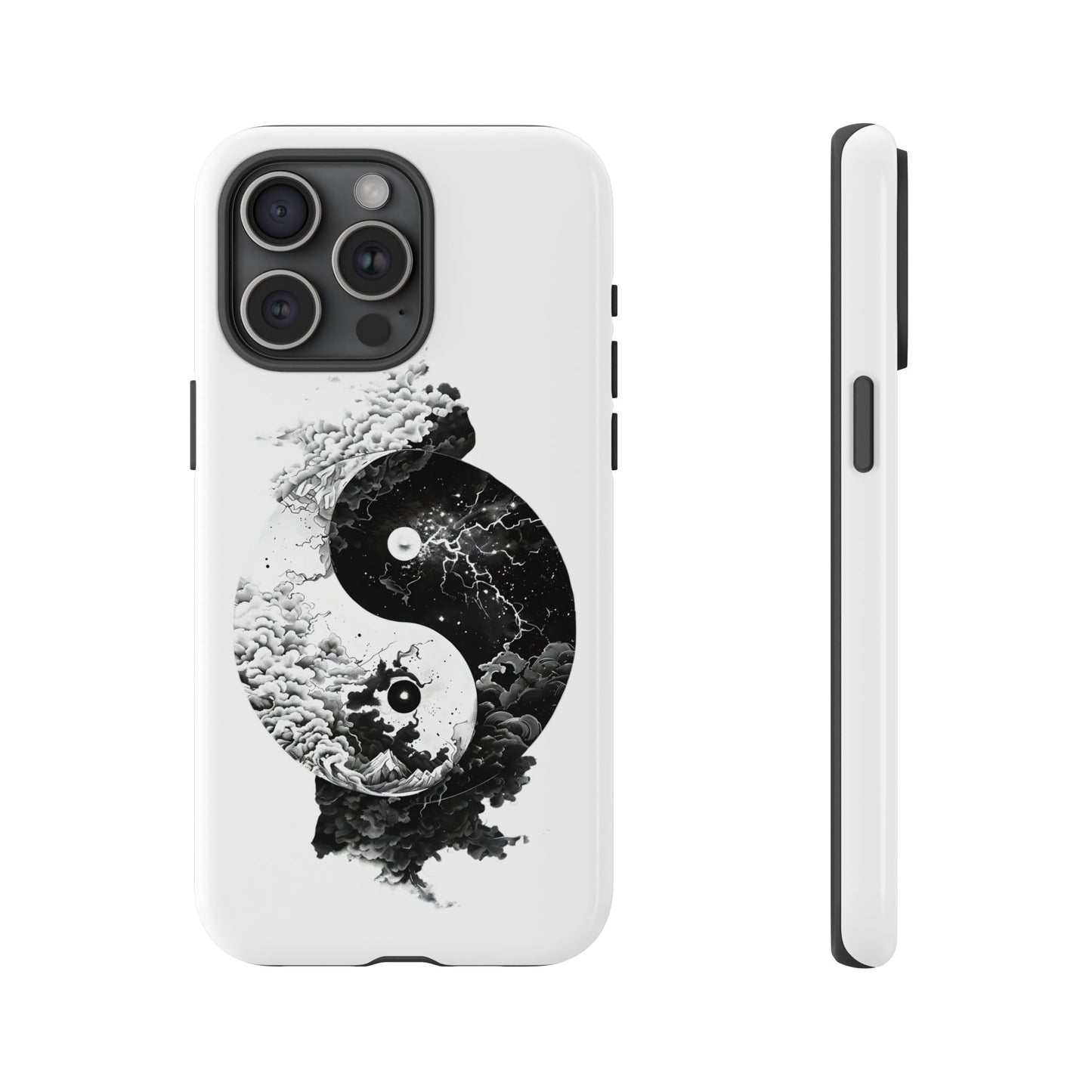 Power & Peace – Yin Yang White iPhone Case