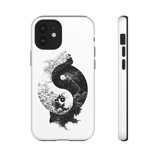Power & Peace – Yin Yang White iPhone Case